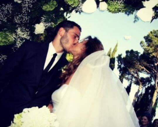 Matteo Bonucci parents Leonardo Bonucci and Martina Maccari on their wedding day.